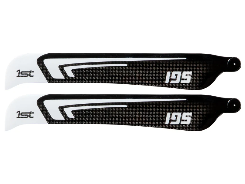 1st-RC Main Blades CFK 195 mm White