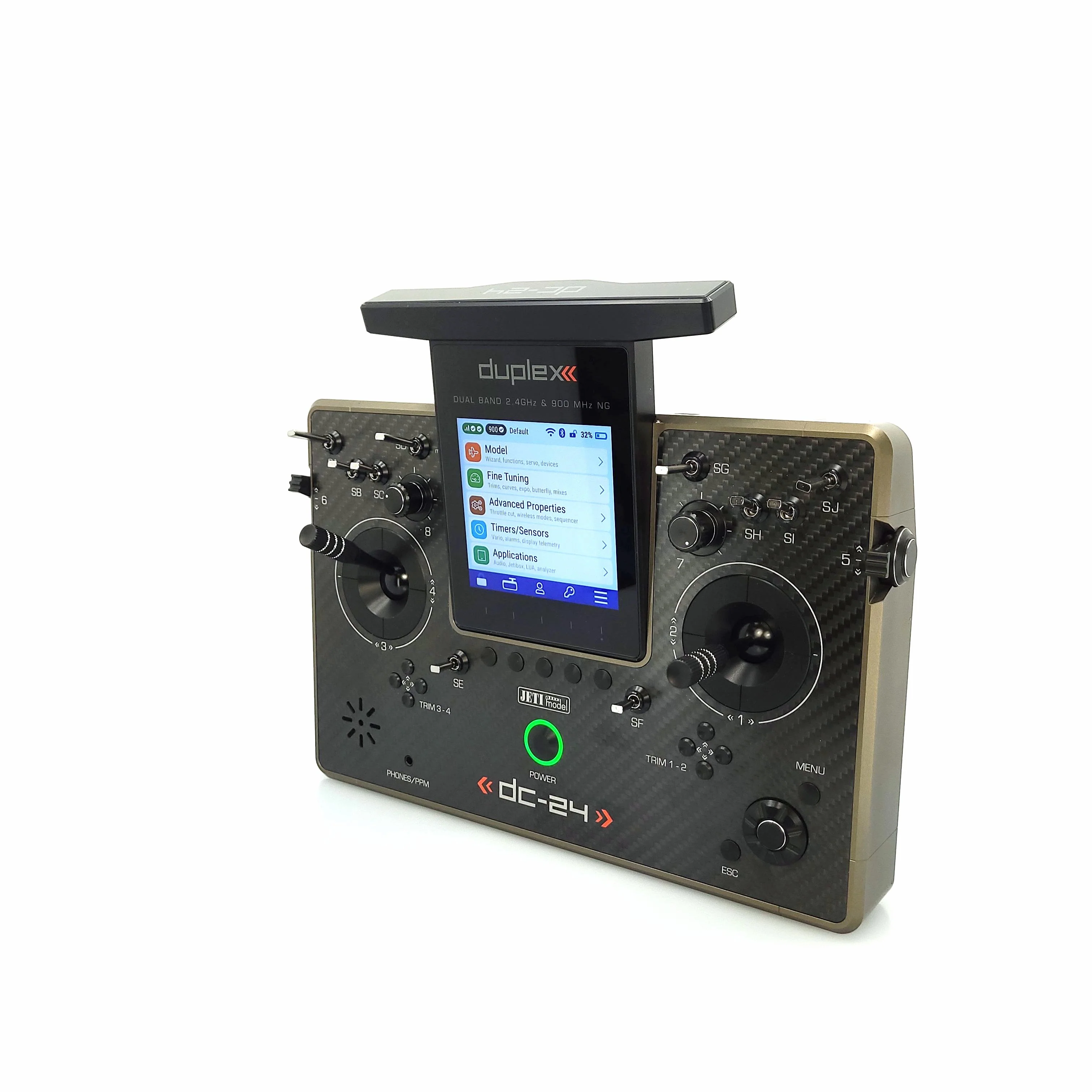 Jeti Duplex DC-24G2 2.4GHz/900MHz NG Carbon Line Bronze w/REX 12 ASSIST and Aluminum case - Image 22