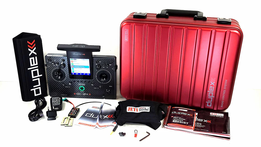 Jeti Duplex DC-24G2 2.4GHz/900MHz NG Carbon Line GRAY w/REX 12 ASSIST and Aluminum case - Image 15