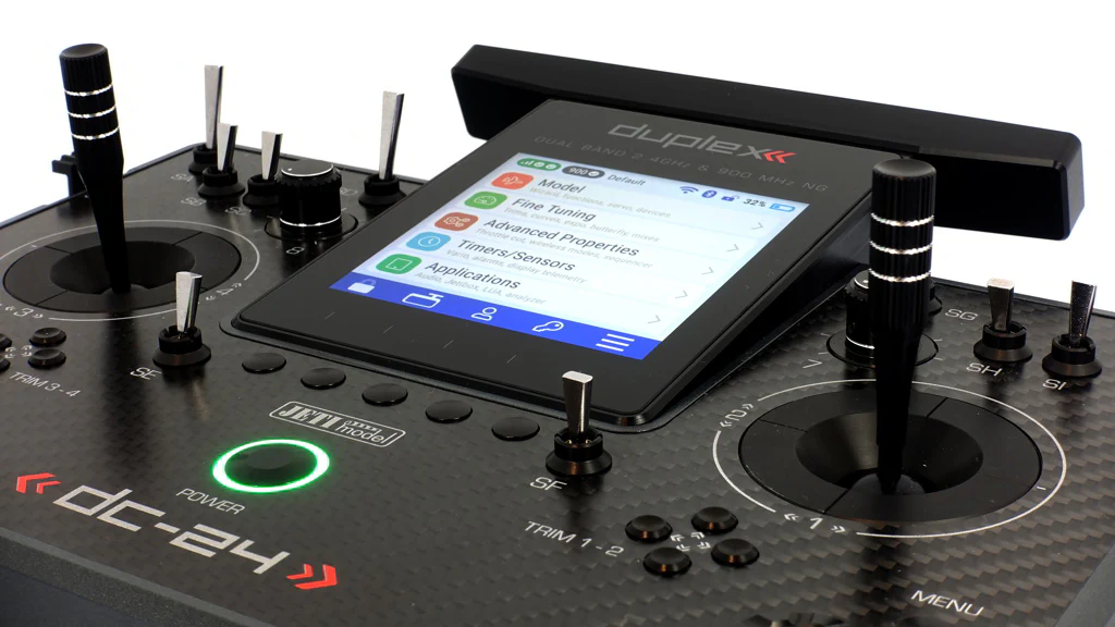 Jeti Duplex DC-24G2 2.4GHz/900MHz NG Carbon Line GRAY w/REX 12 ASSIST and Aluminum case - Image 18