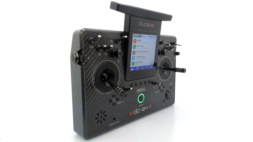 Jeti Duplex DC-24G2 2.4GHz/900MHz NG Carbon Line GRAY w/REX 12 ASSIST and Aluminum case - Image 4