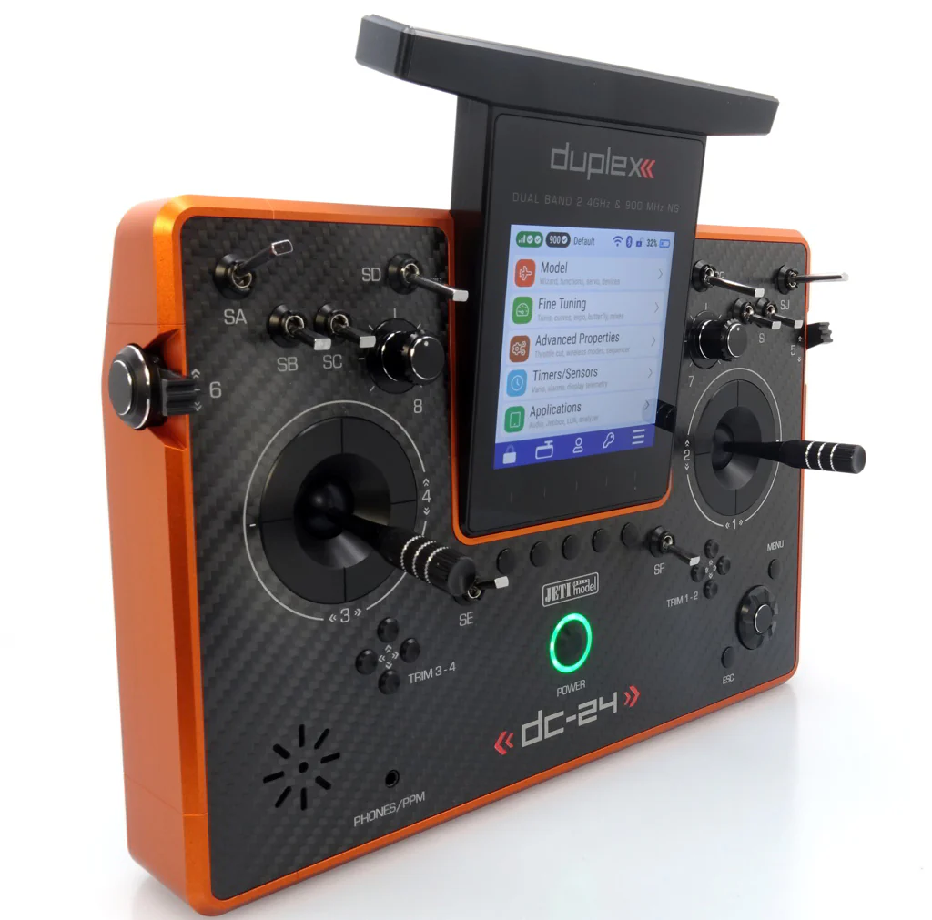 Jeti Duplex DC-24G2 2.4GHz/900MHz NG Carbon Line ORANGE ANODIZED - Image 15