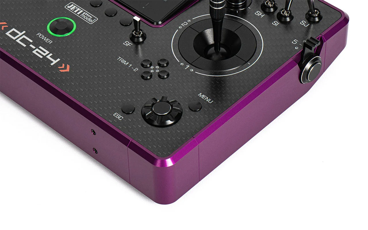 Jeti Duplex DC-24G2 2.4GHz/900MHz NG Carbon Line Purple Limited Edition & w/REX 12 ASSIST and Aluminum case - Image 2