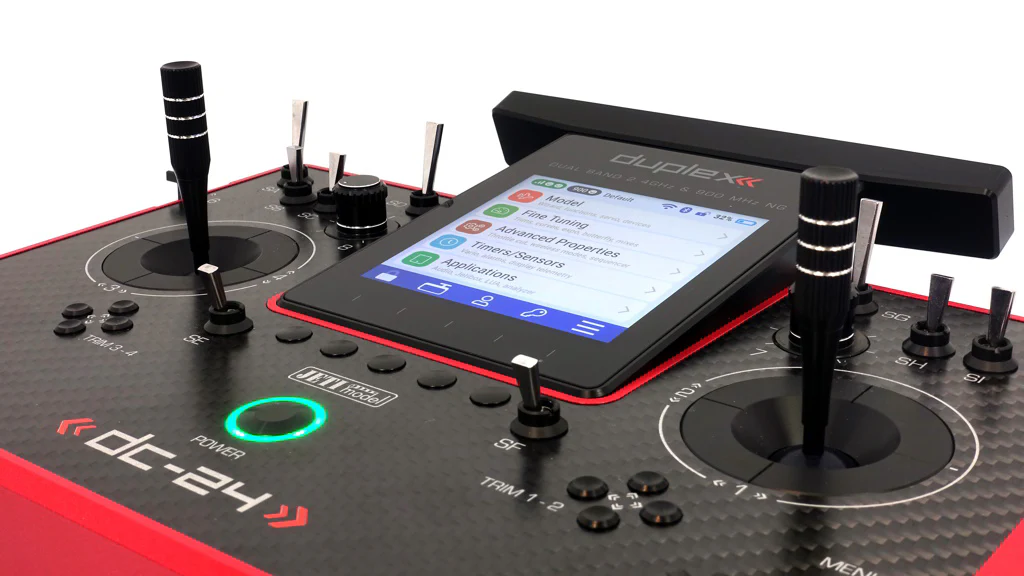 Jeti Duplex DC-24G2 2.4GHz/900MHz NG Carbon Line RUBY w/REX 12 ASSIST and Aluminum case - Image 11