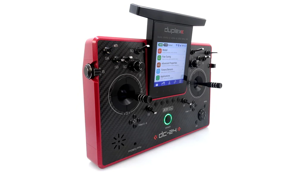 Jeti Duplex DC-24G2 2.4GHz/900MHz NG Carbon Line RUBY w/REX 12 ASSIST and Aluminum case - Image 21