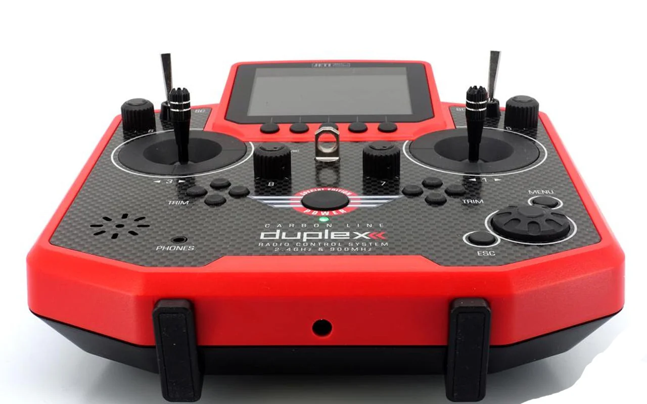 Jeti Duplex DS-12 Carbon Red Multimode Special Edition 2.4GHz/900MHz w/Rx REX R7, Aluminum Tx Case Radio System - Image 7
