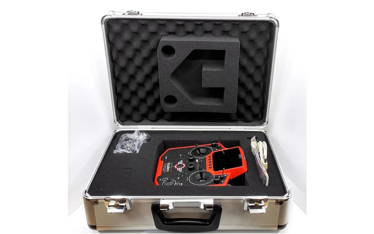 Jeti Duplex DS-12 Carbon Red Multimode Special Edition 2.4GHz/900MHz w/Rx REX R7, Aluminum Tx Case Radio System - Image 8