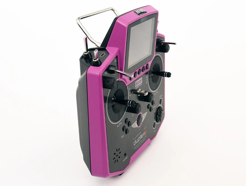 Jeti Duplex DS-12 Carbon Purple Multimode Special Edition 2.4GHz/900MHz w/Rx REX R7, Aluminum Tx Case Radio System - Image 3