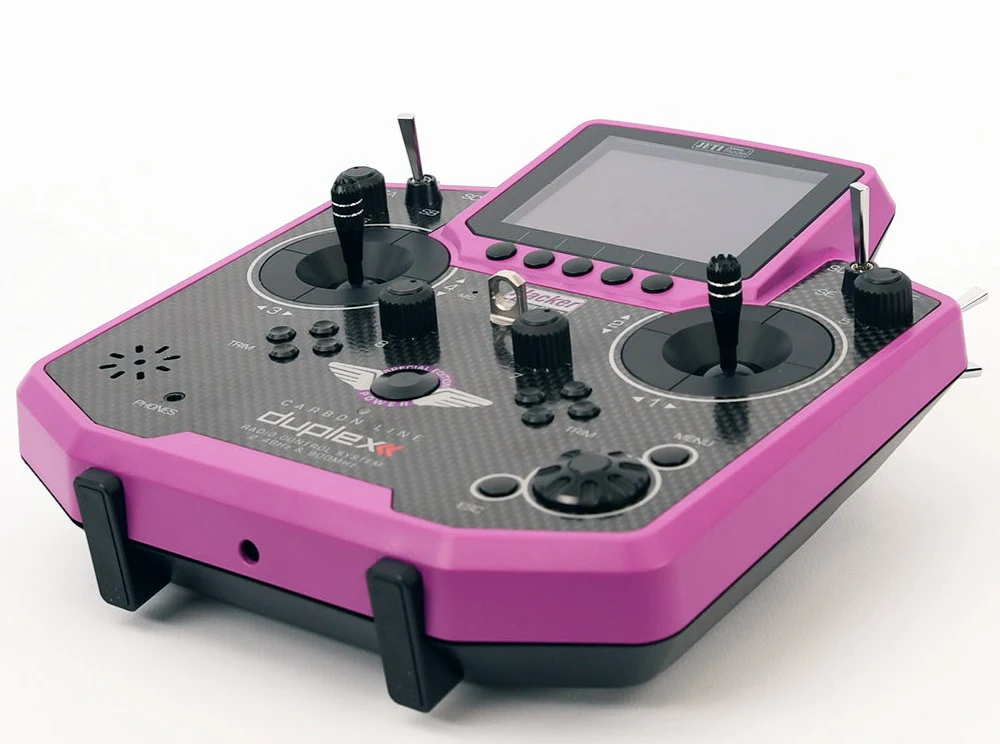 Jeti Duplex DS-12 Carbon Purple Multimode Special Edition 2.4GHz/900MHz w/Rx REX R7, Aluminum Tx Case Radio System - Image 5