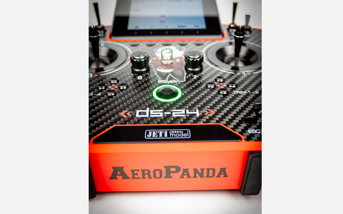 Jeti Duplex DS-24G2 2.4GHz/900MHz NG Carbon Line AEROPANDA SPECIAL EDITION - ORANGE CERAKOTE w/REX 12 ASSIST and Aluminum case - Image 5