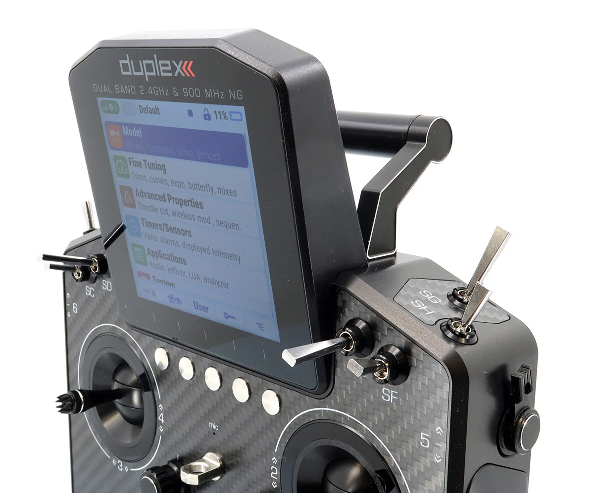 Jeti Duplex DS-24G2 2.4GHz/900MHz NG Carbon Line BLACK ANODIZED w/REX 12 ASSIST and Aluminum case - Image 12