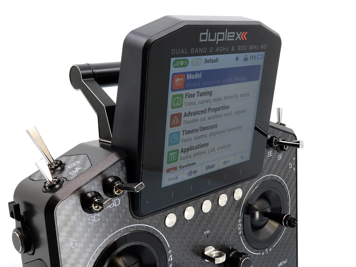 Jeti Duplex DS-24G2 2.4GHz/900MHz NG Carbon Line BLACK ANODIZED w/REX 12 ASSIST and Aluminum case - Image 14