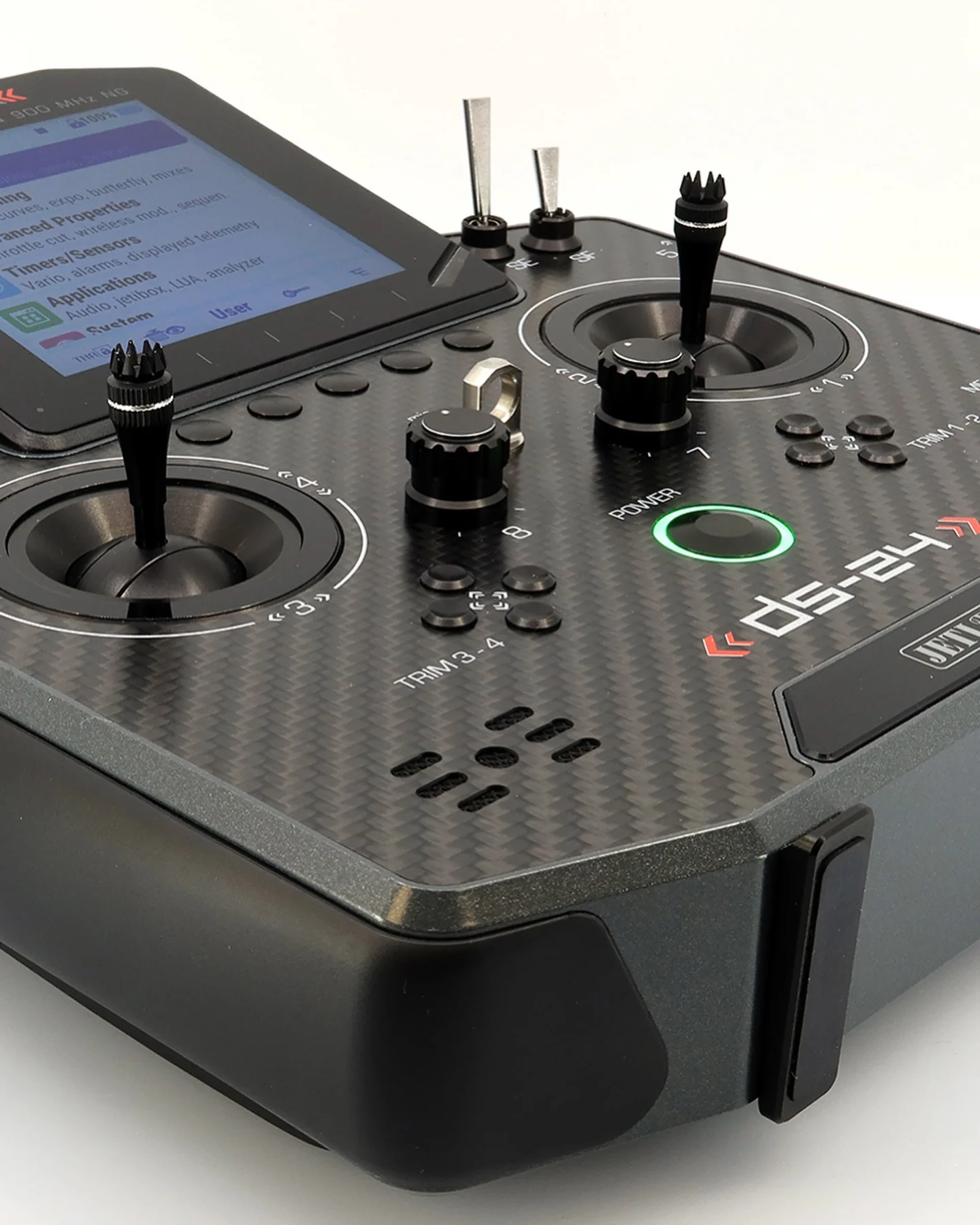 Jeti Duplex DS-24G2 2.4GHz/900MHz NG Carbon Line GRAY LACQUER w/REX 12 ASSIST and Aluminum case