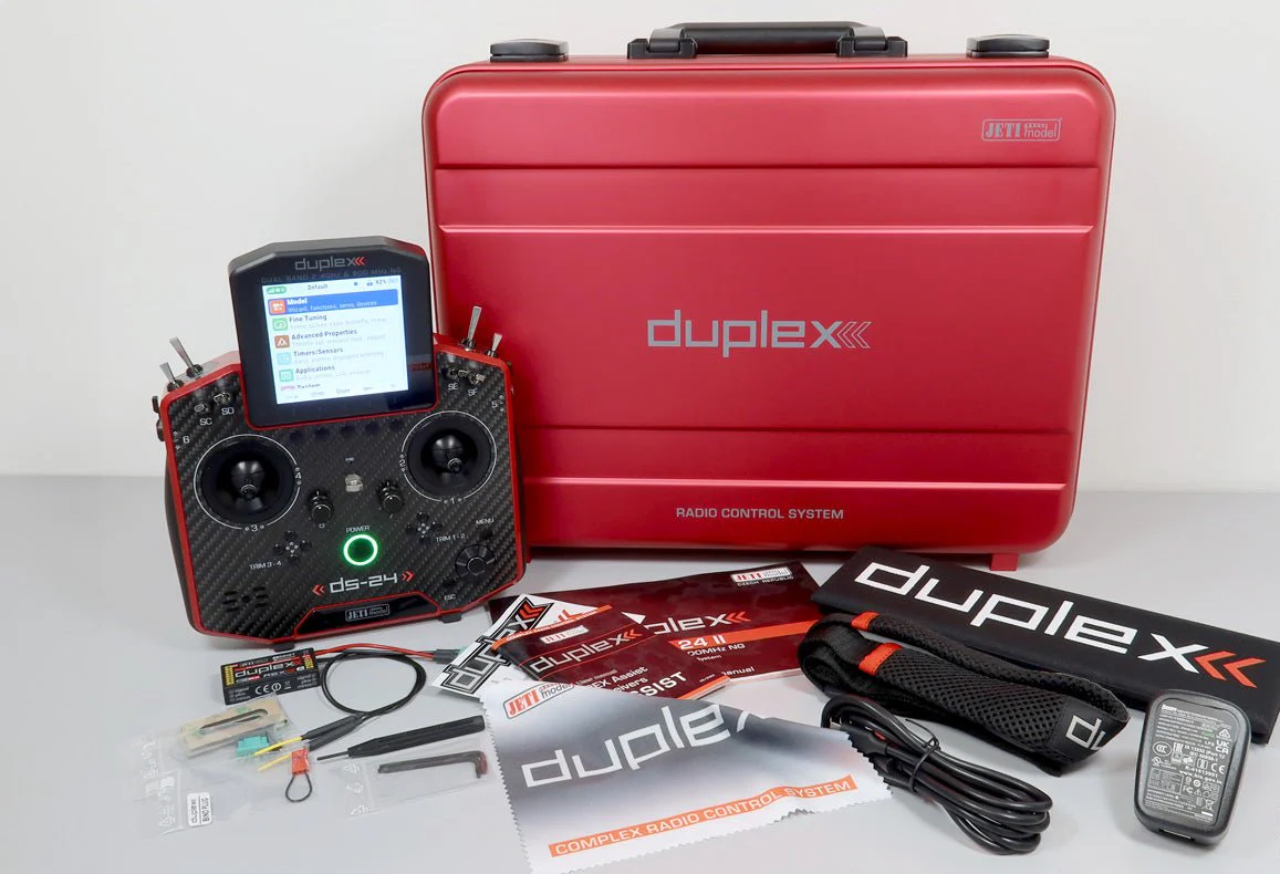 Jeti Duplex DS-24G2 2.4GHz/900MHz NG Carbon Line PURPLE ANODIZED w/REX 12 ASSIST and Aluminum case - Image 4