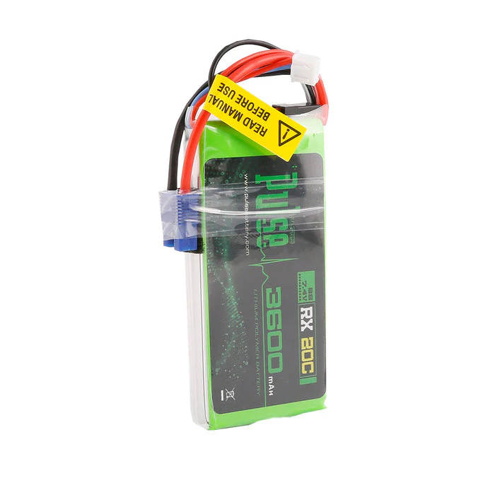 PULSE 2S 3600mAh 20C 7.4V RX Receiver Battery - LiPo Battery - Image 2