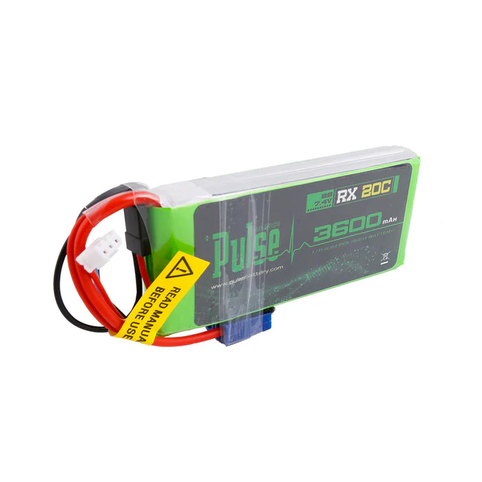 PULSE 2S 3600mAh 20C 7.4V RX Receiver Battery - LiPo Battery - Image 3
